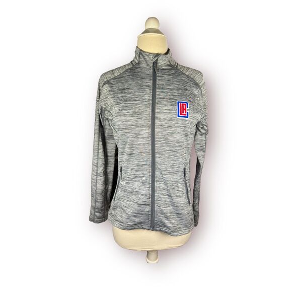 Level Wear LA Clippers Full Zip Jacket Performance‎ Grey Women’s Small - Picture 1 of 7
